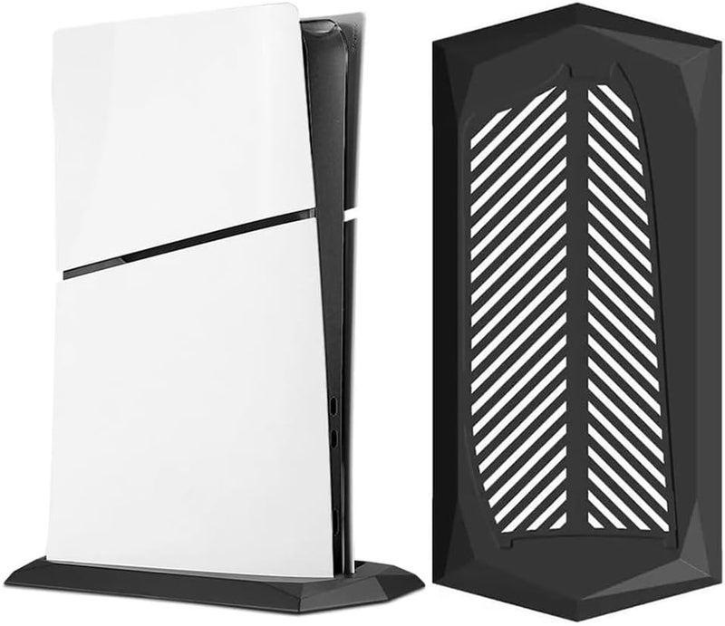 CHENXIN Vertical Stand for PS5 Slim Disc Edition Console with Built-in Cooling Vents and Non-Slip Feet, Not for PS5/PS5 Pro (Black) - Image 5